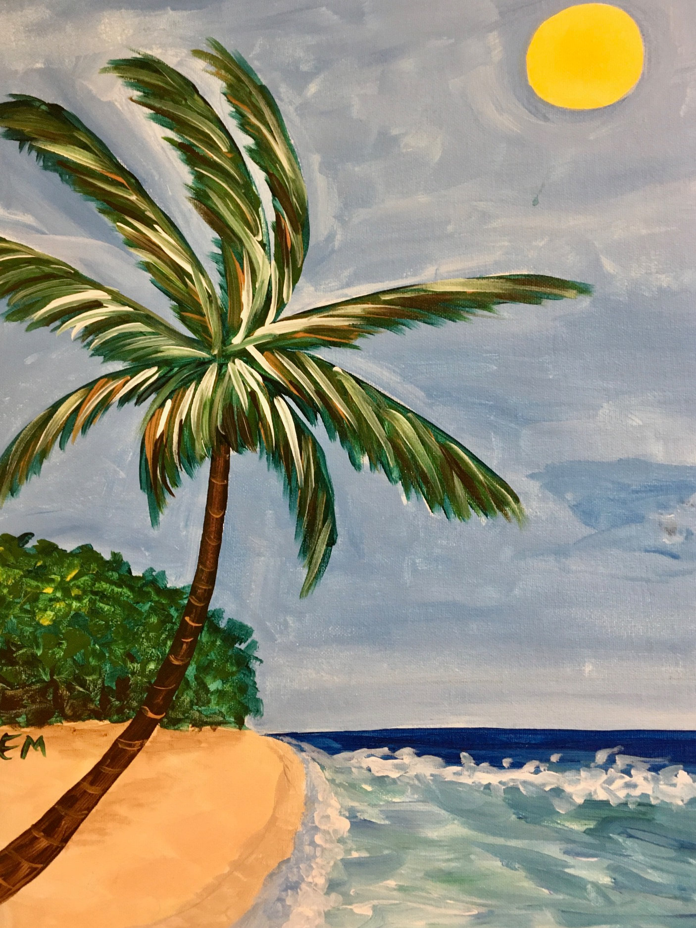 Palm Tree Canvas Painting Kit