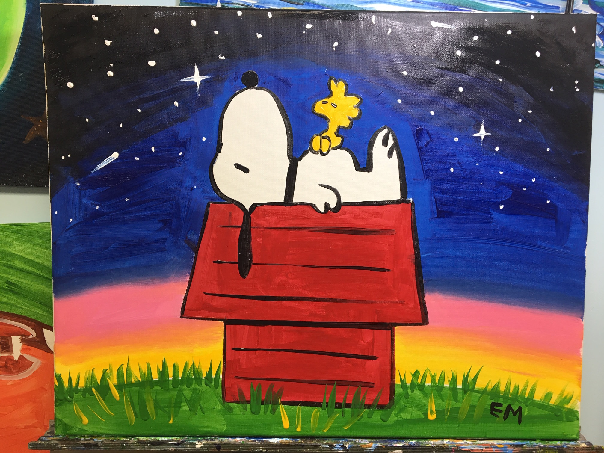 Snoopy VIDEO TUTORIAL Canvas Painting Kit