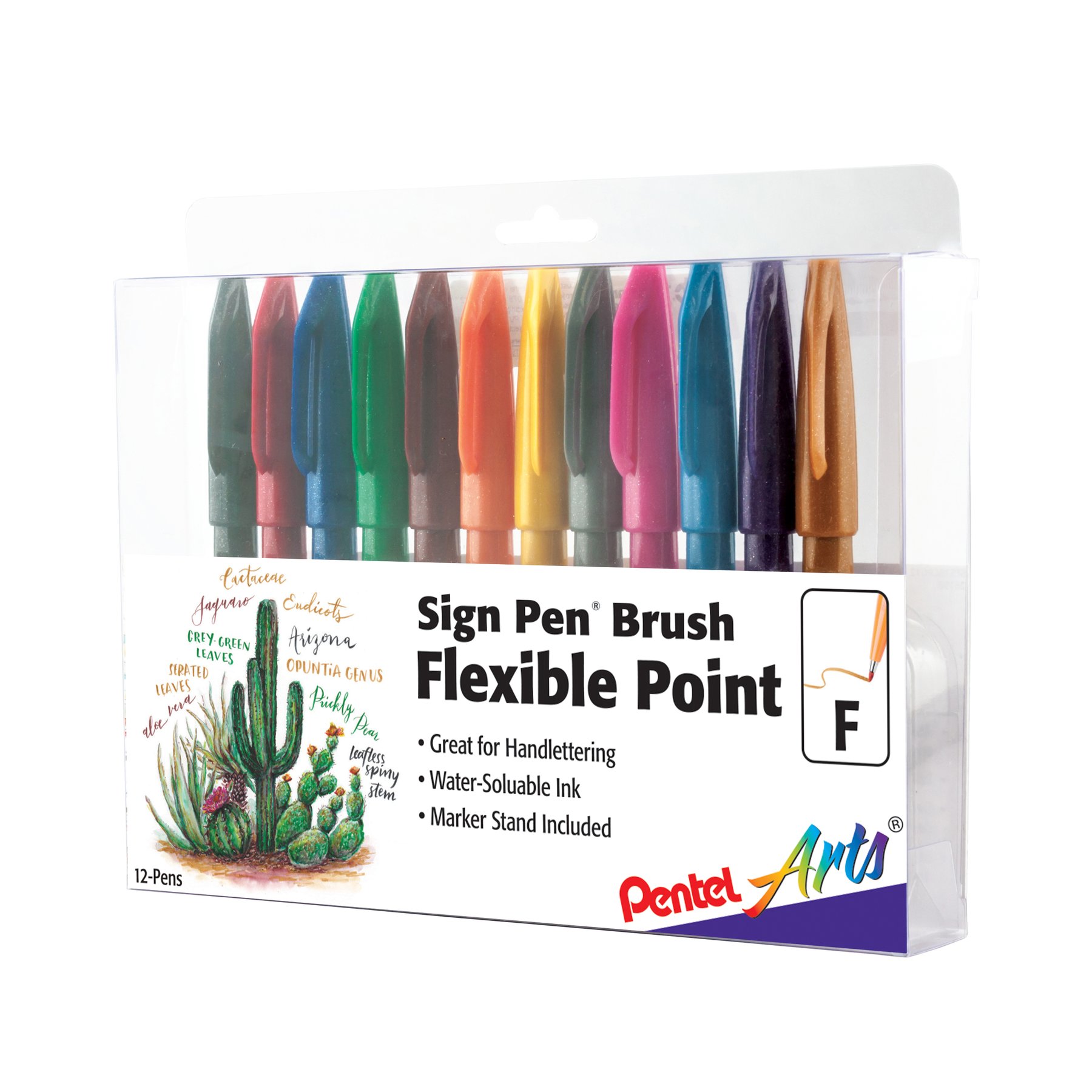 Pental Sign Pen Brush: Flexible Point